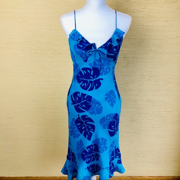 Express Dresses & Skirts - Express Ruffle Printed Slip Dress.